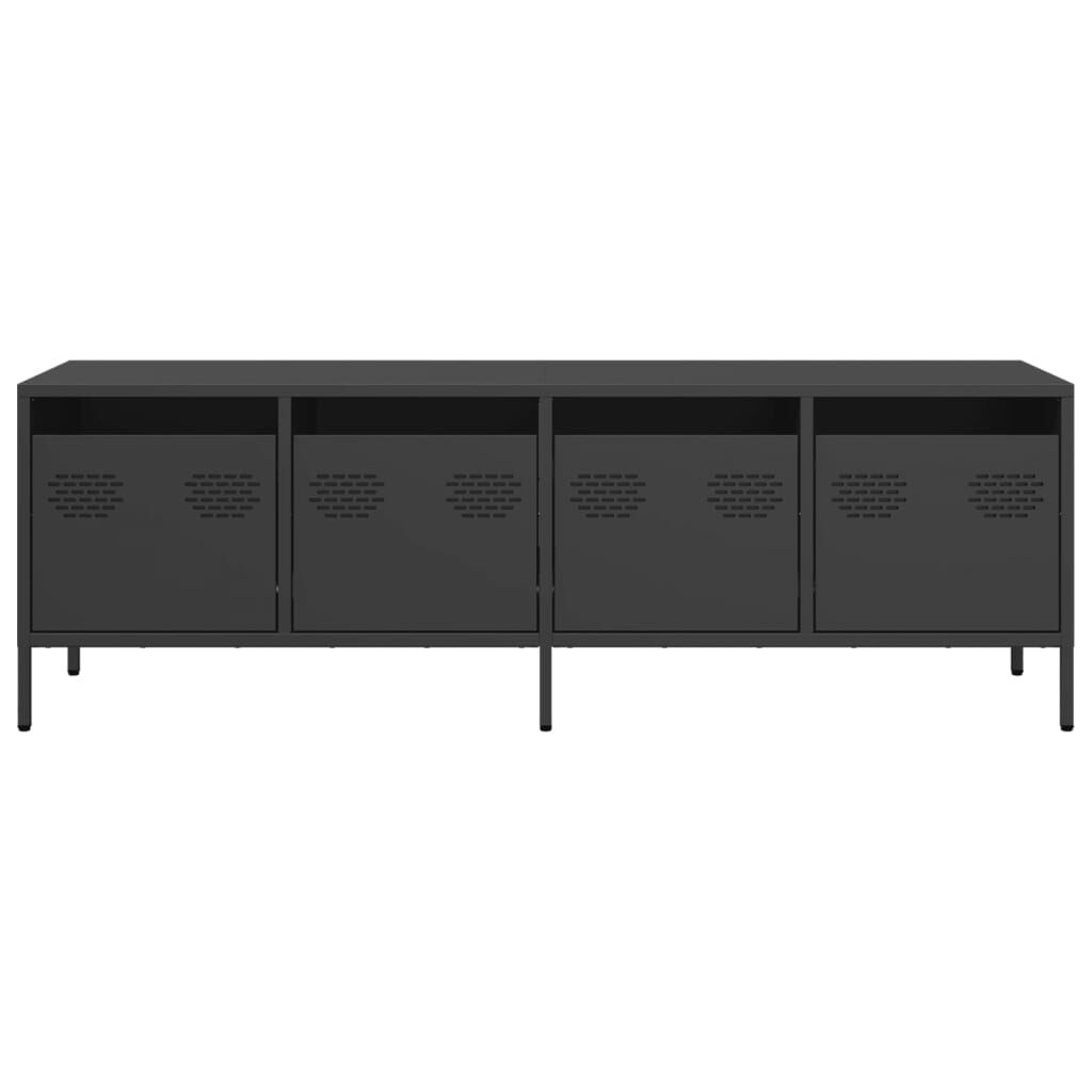 vidaXL Έπιπλο Τηλεόρασης Μαύρο 135x39x43,5 εκ. Ατσάλι Ψυχρής Έλασης