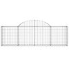 vidaXL Συρματοκιβώτια Τοξωτά 2 τεμ. 200x30x60/80 εκ. Γαλβαν. Ατσάλι