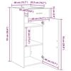 vidaXL Πλαϊνό γραφείο με συρτάρι artisan δρυς 42,5 x 40 x 93 εκ.