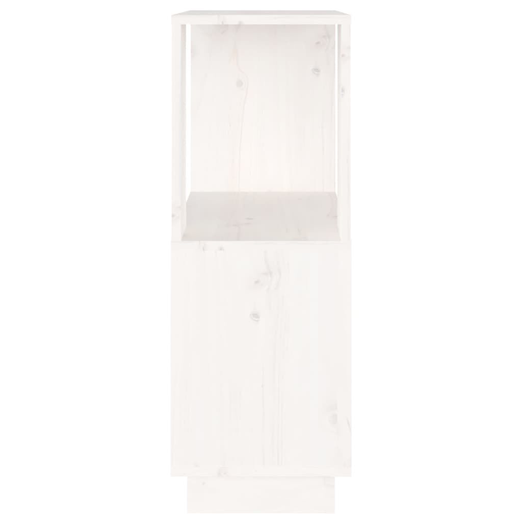 vidaXL Βιβλιοθήκη/Διαχωριστικό Χώρου Λευκό 51x25x70 εκ. Μασίφ Πεύκο