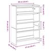 vidaXL Ράφι παπουτσιών καφέ δρυς 60x25x81 cm Κατασκευασμένο ξύλο