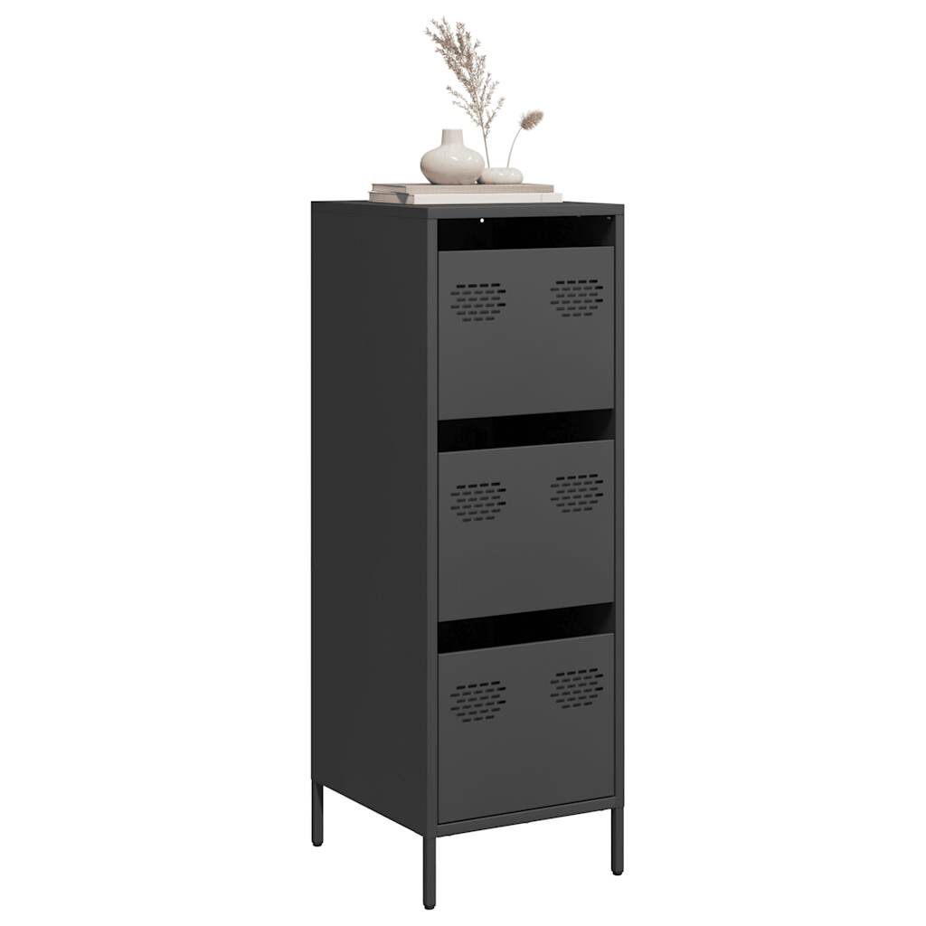 vidaXL Ντουλάπι Μαύρο 39x35x103,5 εκ. από Ατσάλι