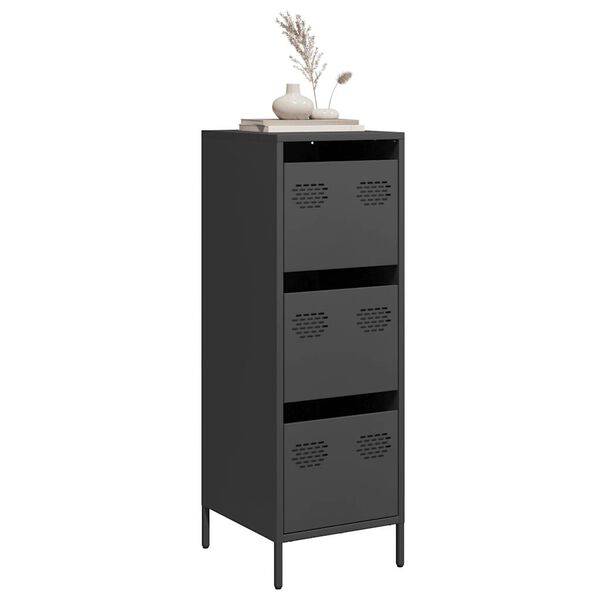 vidaXL Ντουλάπι Μαύρο 39x35x103,5 εκ. από Ατσάλι