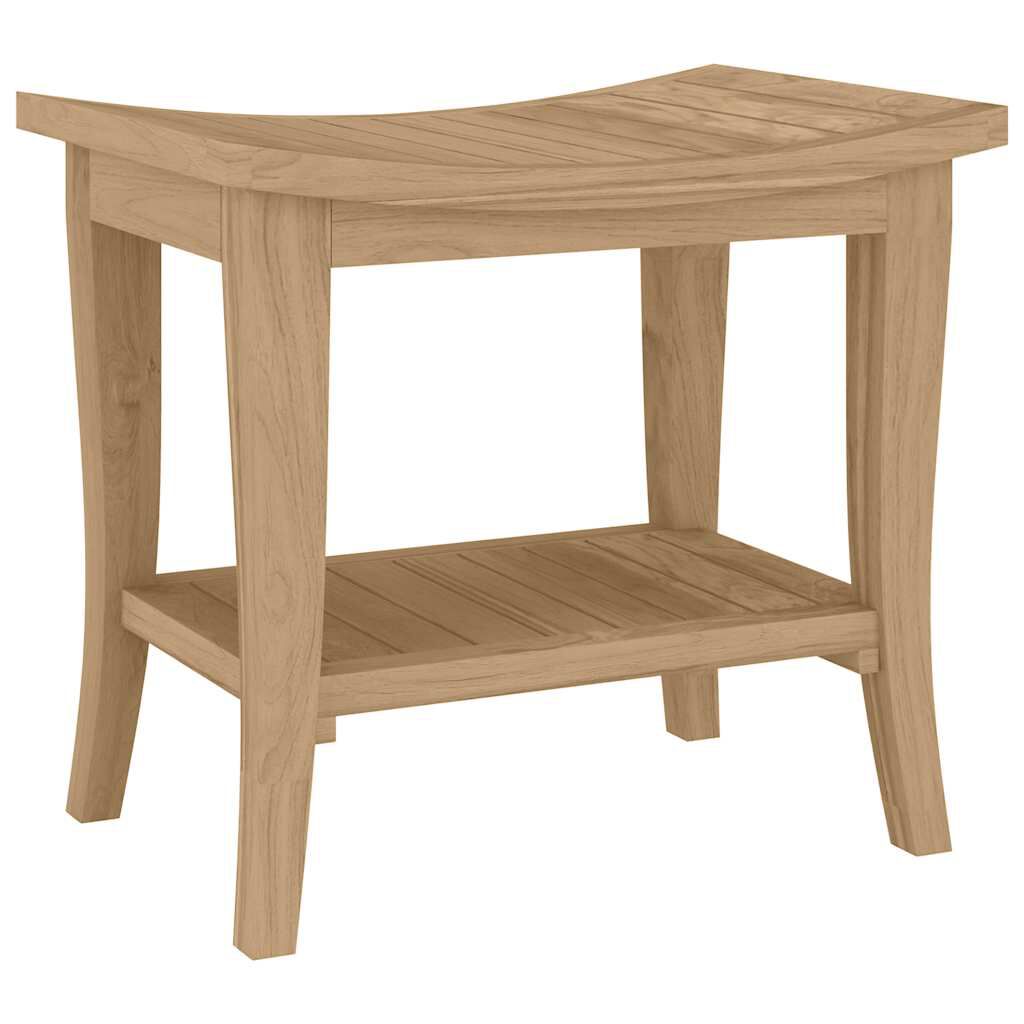 vidaXL Τραπέζι Βοηθητικό Μπάνιου 50 x 35 x 45 εκ. από Μασίφ Ξύλο Teak