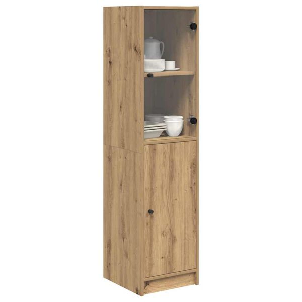 vidaXL Highboard Artisan Oak 35 x 37 x 142 &epsilon;&kappa; &Epsilon;&pi;&epsilon;&xi;&epsilon;&rho;&gamma;&alpha;&sigma;&mu;έ&nu;&omicron; &xi;ύ&lambda;&omicron;
