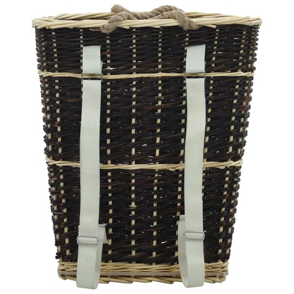 vidaXL Καλάθι Πλάτης για Μεταφορά Ξύλων 50x44x58 εκ. από Φυσική Ιτιά