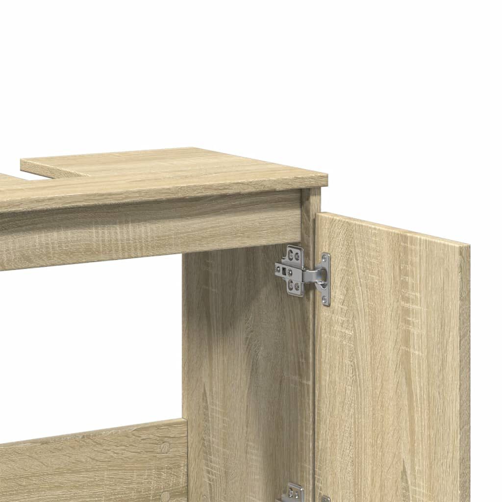 vidaXL Ντουλάπι Νιπτήρα Sonoma Δρυς 58x33x60 εκ. Επεξεργασμένο Ξύλο