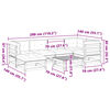 vidaXL Καναπές Κήπου Σετ 7 Τεμαχίων από Μασίφ Ξύλο Πεύκου με Μαξιλάρια