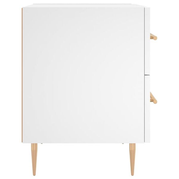 vidaXL Κομοδίνο Λευκό 40 x 35 x 47,5 εκ. από Επεξεργασμένο Ξύλο