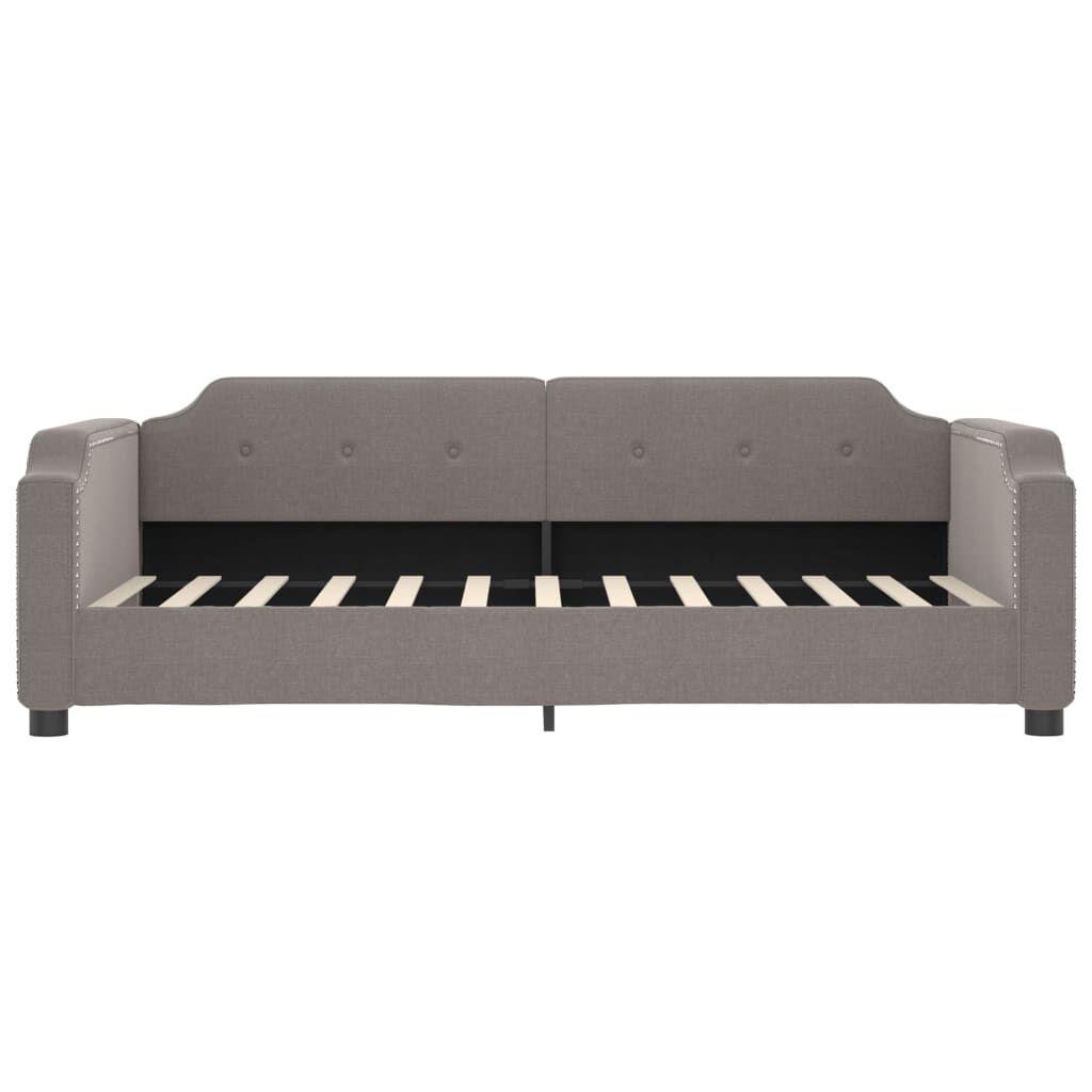vidaXL Καναπές Κρεβάτι Συρόμενος Taupe 100x200εκ. Υφασμάτινος Συρτάρια