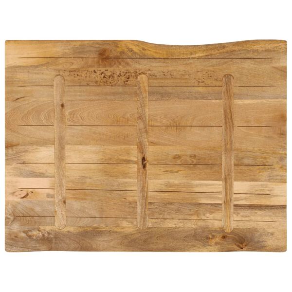 vidaXL Επιφάνεια Τραπεζιού 100x80x2,5 εκ. Live Edge Μασίφ Ξύλο Μάνγκο