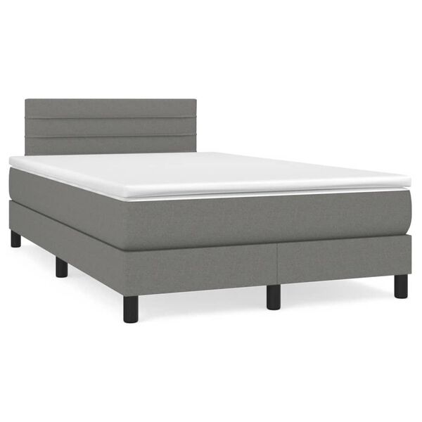 vidaXL &Kappa;&rho;&epsilon;&beta;ά&tau;&iota; Boxspring &mu;&epsilon; &Sigma;&tau;&rho;ώ&mu;&alpha; & LED &Sigma;&kappa;.&Gamma;&kappa;&rho;&iota; 120x190&epsilon;&kappa;. &Upsilon;&phi;&alpha;&sigma;&mu;ά&tau;&iota;&nu;&omicron;