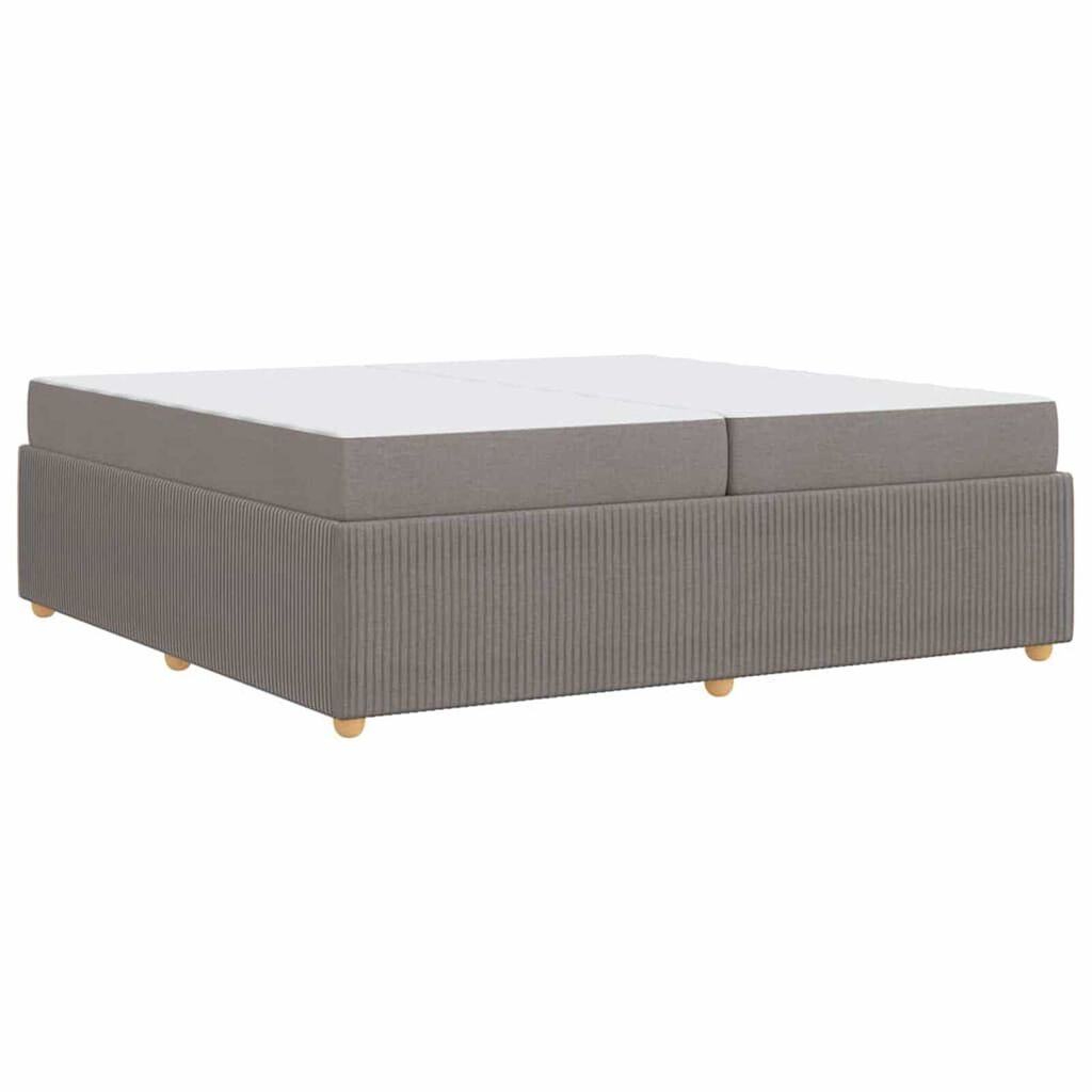 vidaXL Σκελετός κρεβατιού με στρώμα Taupe 200 x 200 cm ύφασμα