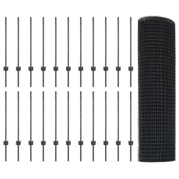 vidaXL &Tau;&epsilon;&nu;&tau;ώ&tau;&omicron; &mu;&epsilon; &sigma;&tau;ή&rho;&iota;&gamma;&mu;&alpha; &Gamma;&kappa;&rho;&iota; 0,8 x 50 &mu; &Chi;ά&lambda;&upsilon;&beta;&alpha;&sigmaf; &kappa;&alpha;&iota; PVC