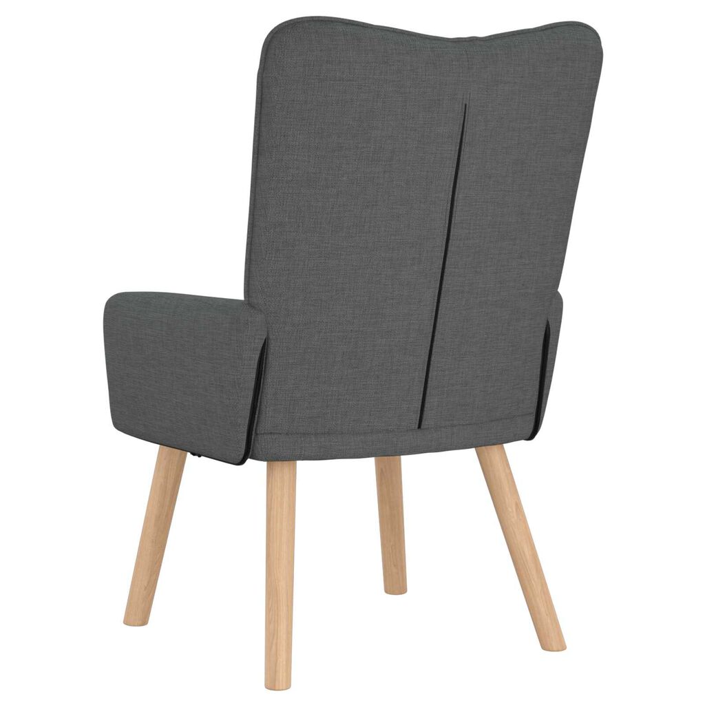 vidaXL Χαλαρωτική Πολυθρόνα Σκούρο γκρι 63 x 67 x 94 εκ. ύφασμα