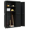 vidaXL Ντουλάπι Αποθ. Εξ. Χώρου Μαύρο 97x37x165εκ. Πολυπροπυλένιο