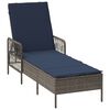 vidaXL Ξαπλώστρα 2-πρόσωπο 2 pcs Γκρι 35 x 35 x 32 εκ. συνθετικό ρατάν