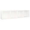 vidaXL Βιβλιοθήκη/Έπιπλο Τηλεόρασης Λευκό 36x30x143 εκ. Επεξ. Ξύλο
