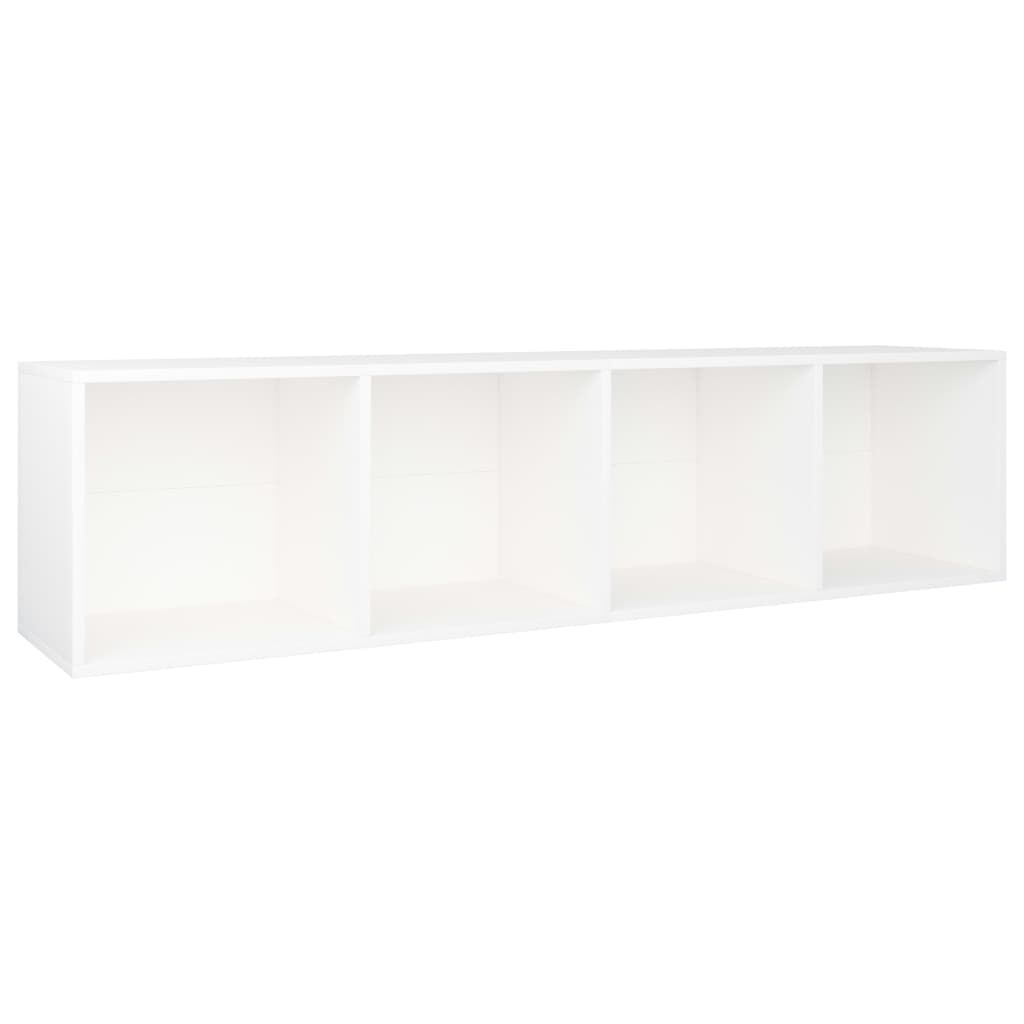 vidaXL Βιβλιοθήκη/Έπιπλο Τηλεόρασης Λευκό 36x30x143 εκ. Επεξ. Ξύλο