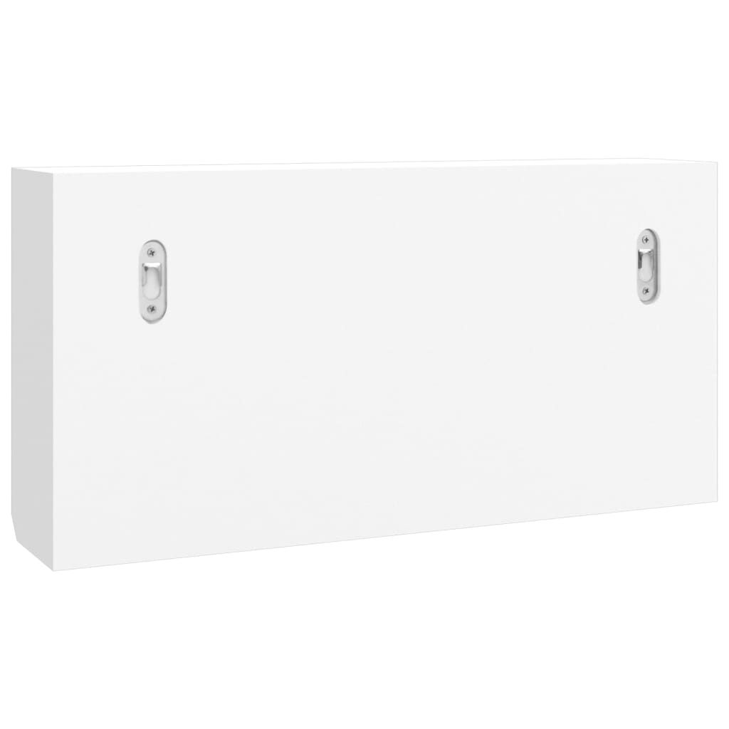 vidaXL Κλειδοθήκη Λευκή 40x8,5x20 εκ. από Επεξεργασμένο Ξύλο & Ατσάλι