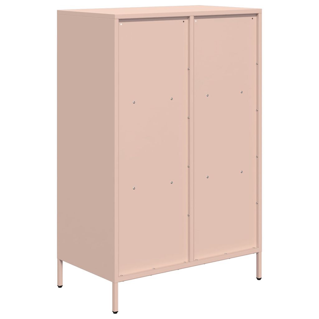 vidaXL Ντουλάπα Ροζ 68x39x103,5 εκ. από Χάλυβα