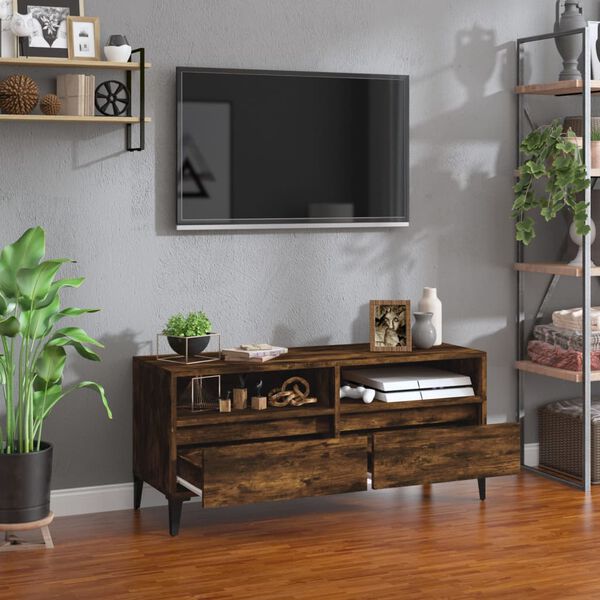 vidaXL Έπιπλο Τηλεόρασης Καπνιστή Δρυς 100x34,5x44,5 εκ. Επεξ. Ξύλο