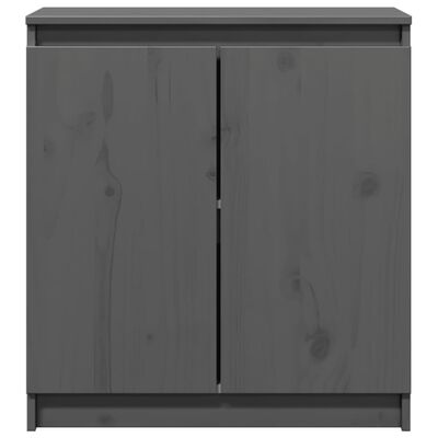vidaXL Βοηθητικό Ντουλάπι Γκρι 60 x 36 x 65 εκ. από Μασίφ Ξύλο Πεύκου