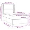 vidaXL Κρεβάτι Boxspring με Στρώμα Μαύρο 80 x 200 εκ. Βελούδινο