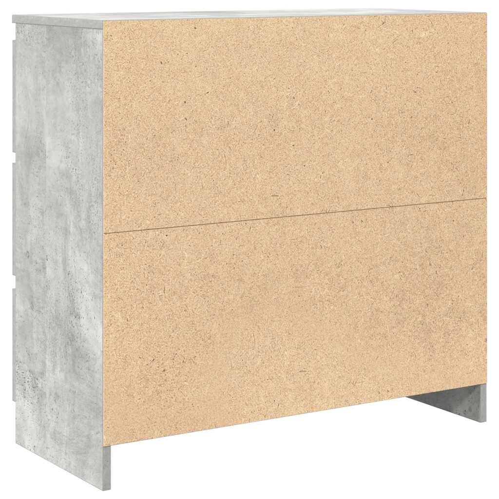 vidaXL Ντουλάπι Γκρι Σκυροδέματος 80x35x76 εκ. Επεξεργασμένο Ξύλο