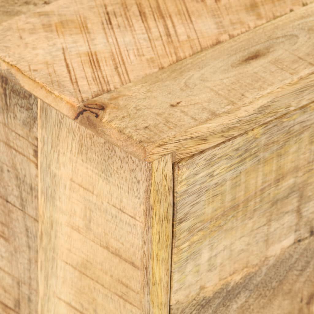 vidaXL Τραπέζι Βοηθητικό με Συρτάρι Ροδάκια 40x40x45 εκ. Ξύλο Μάνγκο