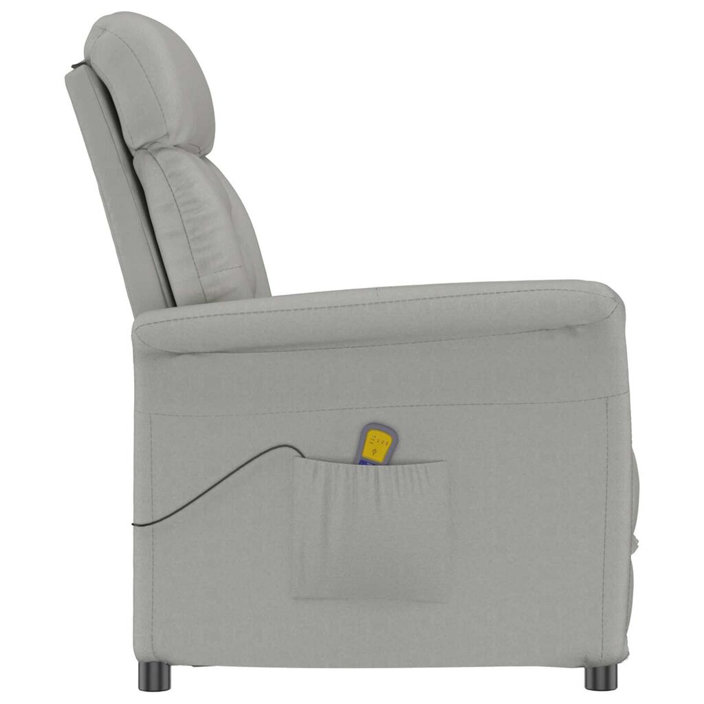 vidaXL Καρέκλα μασάζ Ανοιχτό γκρι 70.5 x 96.5 x 95 cm Πολυεστέρας