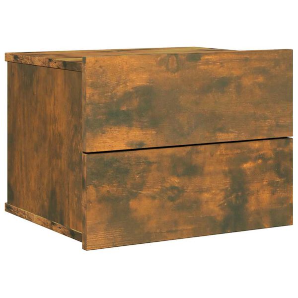 vidaXL Κομοδίνο Καπνιστή βελανιδιά 40x30x30 εκ. από Επεξεργασμένο Ξύλο