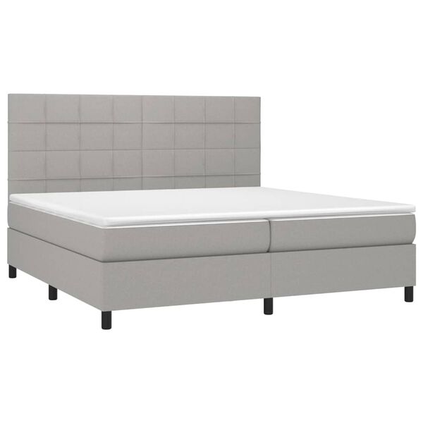 vidaXL &Kappa;&rho;&epsilon;&beta;ά&tau;&iota; Boxspring &mu;&epsilon; &Sigma;&tau;&rho;ώ&mu;&alpha; &Alpha;&nu;&omicron;&iota;&chi;&tau;ό &Gamma;&kappa;&rho;&iota; 200x200 &epsilon;&kappa;. &Upsilon;&phi;&alpha;&sigma;&mu;ά&tau;&iota;&nu;&omicron;