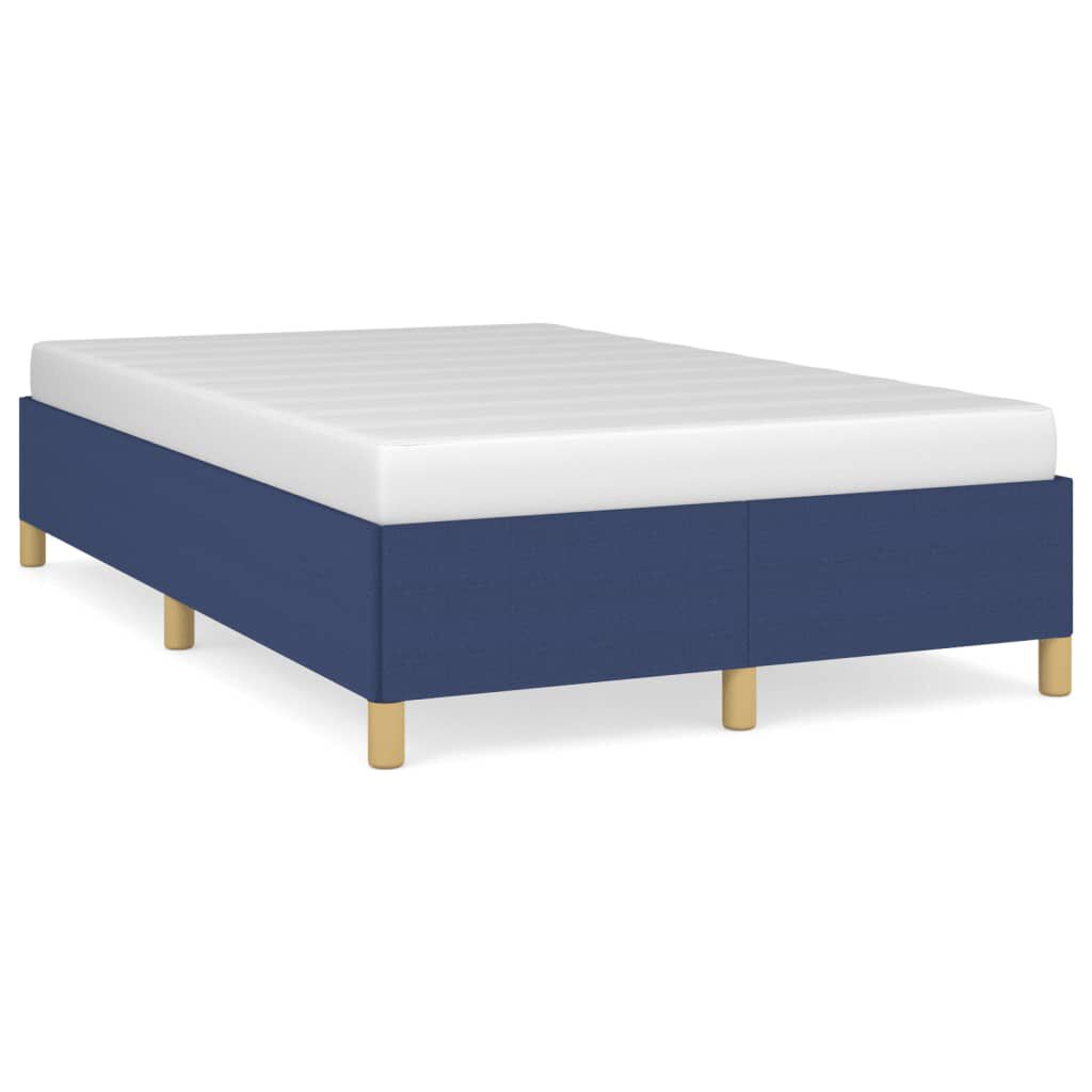 vidaXL Πλαίσιο κρεβατιού χωρίς στρώμα μπλε 120x200cm ύφασμα