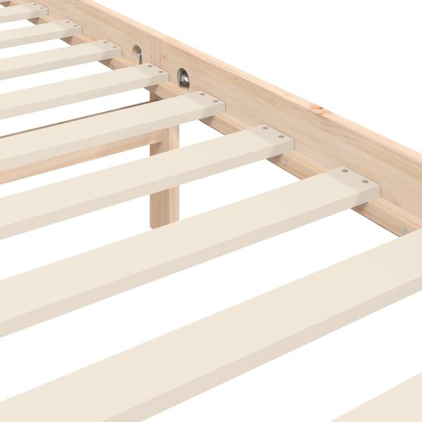 vidaXL Πλαίσιο Κρεβατιού με Κεφαλάρι 140x200 εκ. από Μασίφ Ξύλο