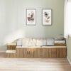 vidaXL Κρεβάτι με αποθηκευτικό χώρο artisan δρυς 234 x 103 x 53.5 εκ.