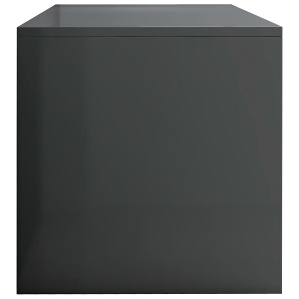 vidaXL Έπιπλο Τηλεόρασης Γυαλιστερό Γκρι 120 x 40 x 40 εκ. Επεξ. Ξύλο