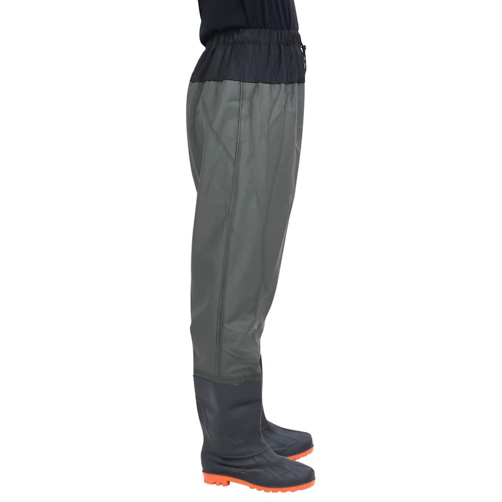 vidaXL Waist Waders με μπότες σκούρο πράσινο μέγεθος 39