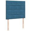 vidaXL Κρεβάτι Boxspring με Στρώμα Μπλε 120x200 εκ. Βελούδινο