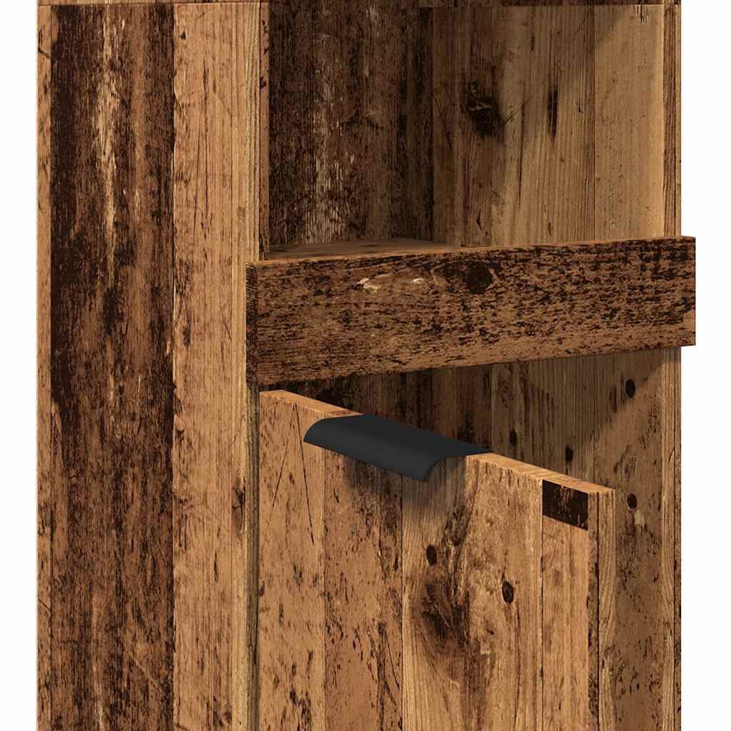 vidaXL Ντουλάπι μπάνιου Παλιό ξύλο 32x34x188,5 cm Κατασκευασμένο ξύλο