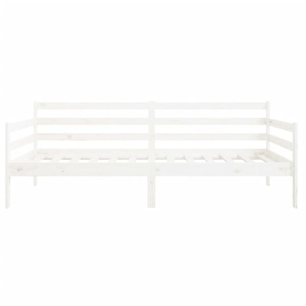 vidaXL Καναπές Κρεβάτι Χωρίς Στρώμα Λευκό 90x190 εκ. Μασίφ Ξύλο Πεύκου