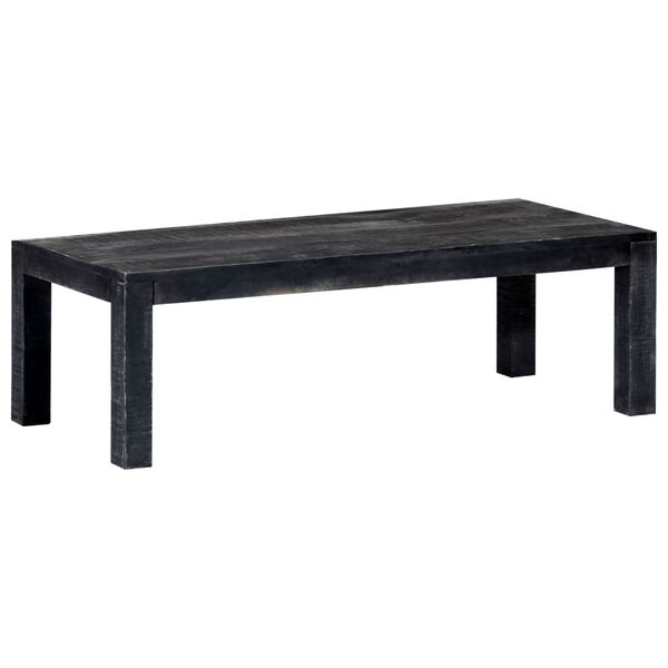 vidaXL Τραπεζάκι Σαλονιού Μαύρο 110x50x35 εκ. από Μασίφ Ξύλο Μάνγκο
