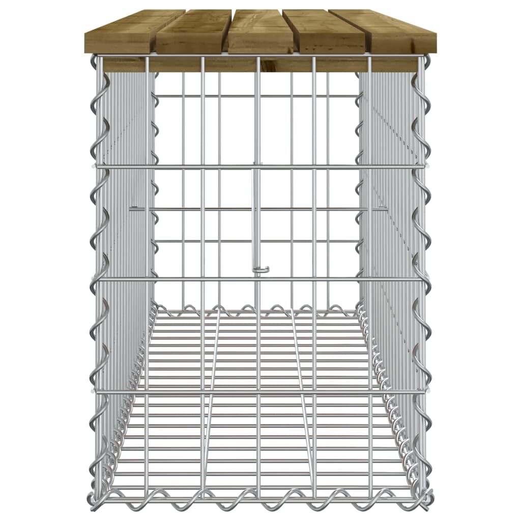 vidaXL Παγκάκι Κήπου Συρματοκιβώτιο 103x31,5x42 εκ. Εμποτ. Ξύλο Πεύκου