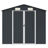 vidaXL Αποθήκη Κήπου Ανθρακί 205 x 129 x 183 εκ. Γαλβανισμένο Ατσάλι