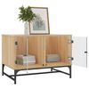 vidaXL Τραπεζάκι Σαλονιού Sonoma Δρυς 68,5x50x50 εκ με Γυάλινες Πόρτες