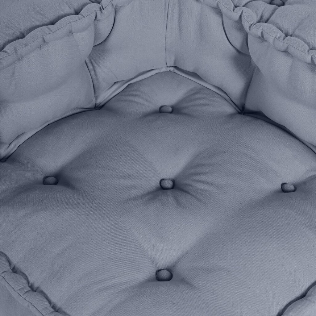 vidaXL Σαλονιού 4 Καθισμάτων Modular Pouffe Σαφάρι Γκρι Ύφασμα