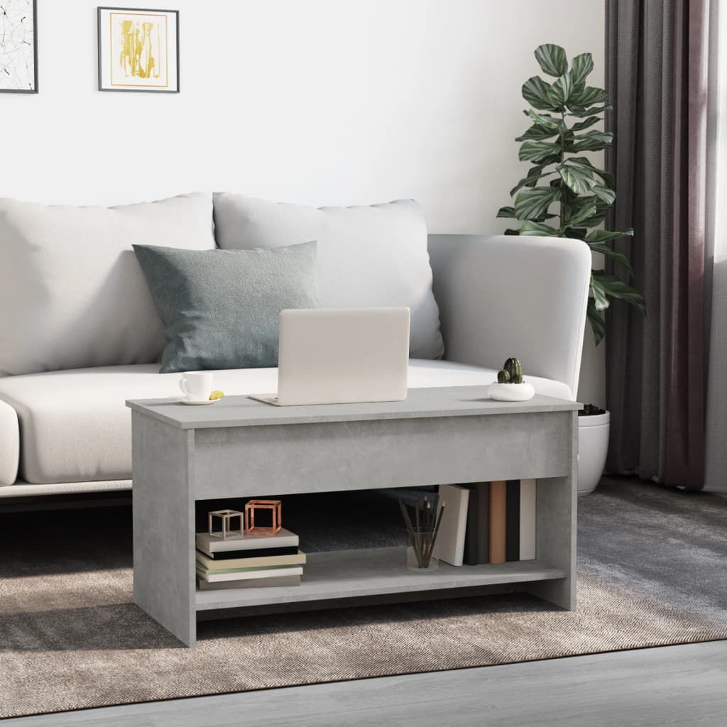 vidaXL Τραπεζάκι Σαλονιού Γκρι Σκυρ. 102x50x52,5 εκ. Επεξεργ. Ξύλο