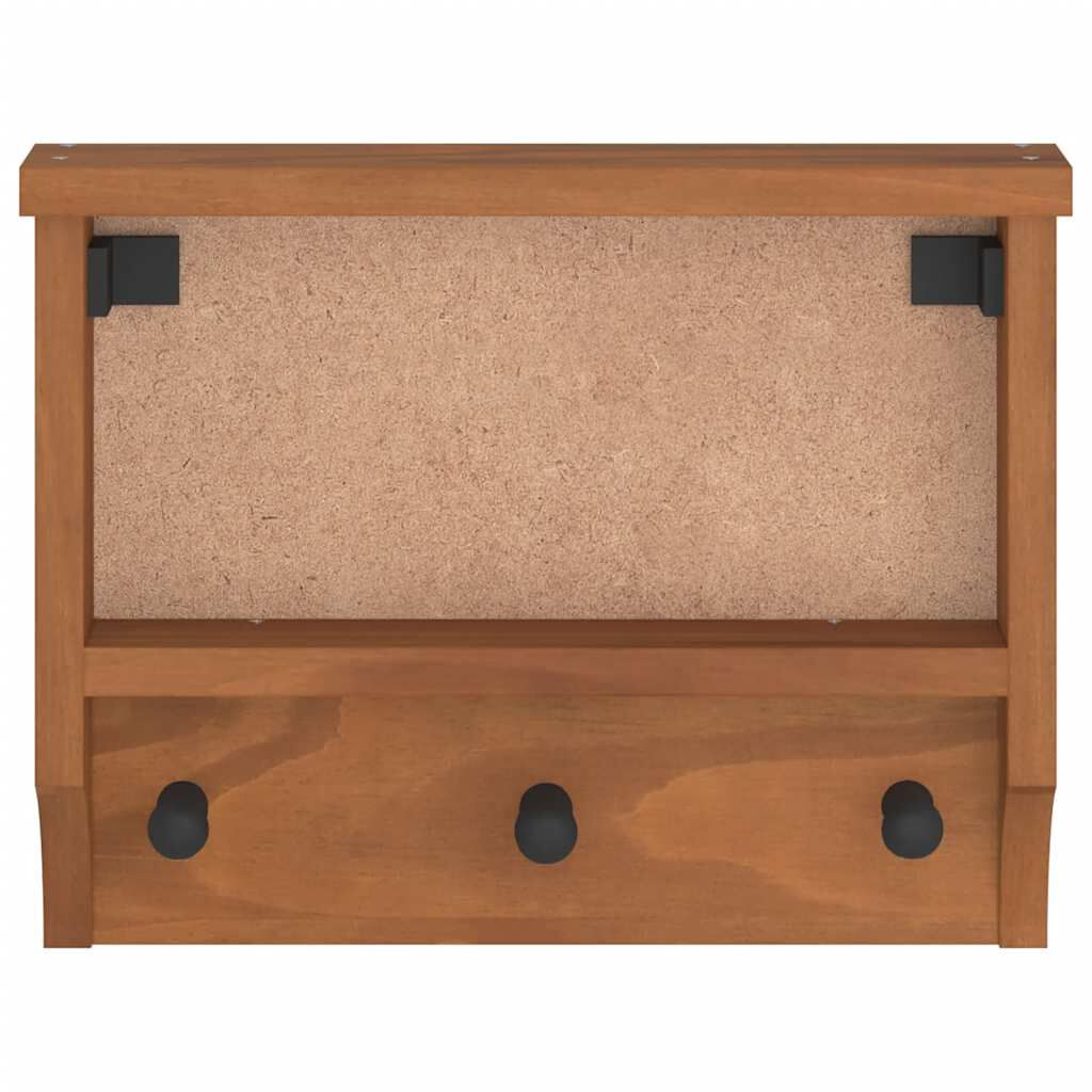 vidaXL Επίτοιχη κρεμάστρα παλτών SANDNES 45x12x35 εκ.Πεύκο μασίφ ξύλο