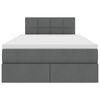 vidaXL Κρεβάτι με αποθηκευτικό χώρο και στρώμα με στρώμα Σκούρο Γκρι