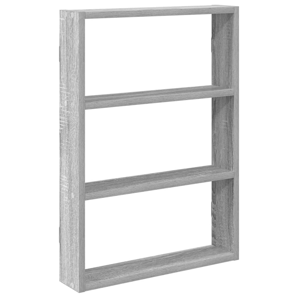 Ράφι τοίχου vidaXL Γκρι Sonoma 43x9x60 cm Κατασκευασμένο ξύλο